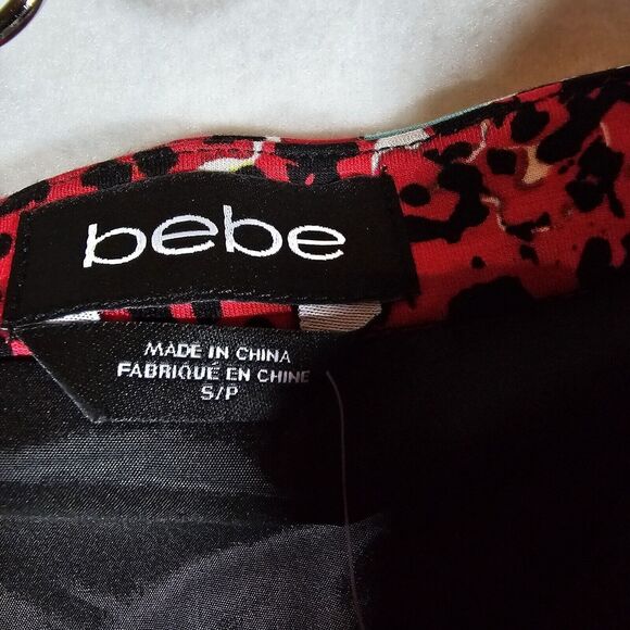 Bebe Mini Skirt Small P Pleated Black Satin Polyester Kimberlee Skirt - Picture 7 of 8